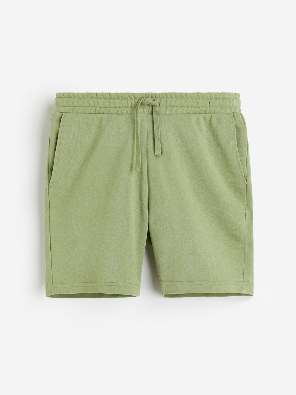 H&M Light Olive Green Drawstring Athletic Shorts
